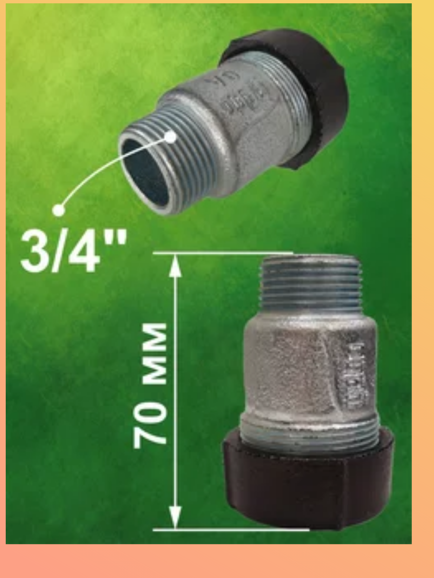 Муфта соединительная Gebo 3/4" наружная резьба, от - 25 °C до 80 °C, 1 шт — фото 1