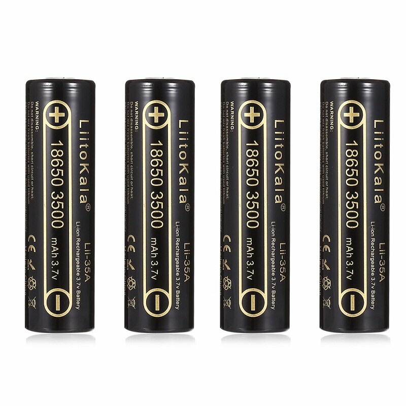 4шт. LiitoKala Lii-35A 18650 3500mAh батарея для портативной бытовой техники — фото 1