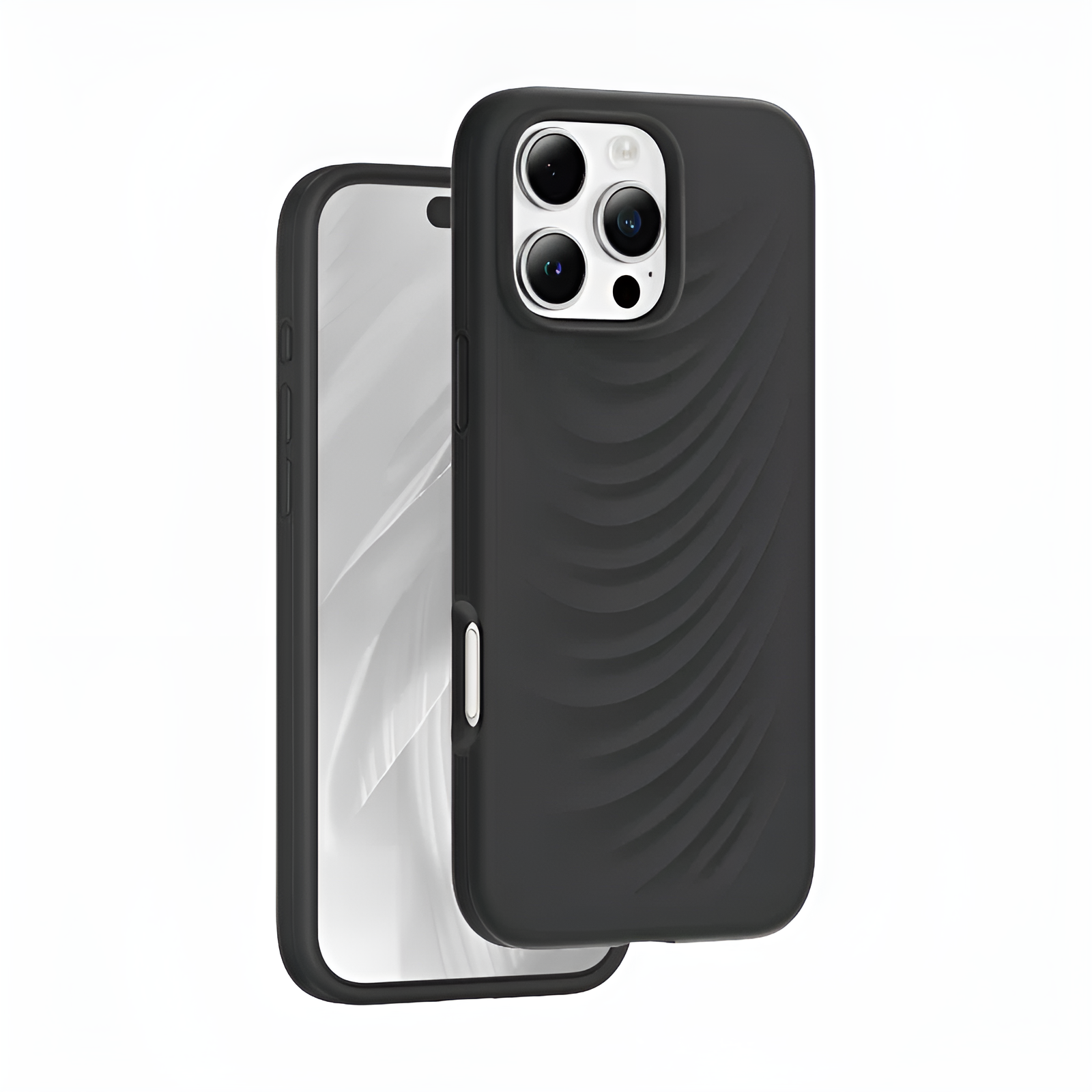 Силиконовый чехол KeepHone Benassi MagSafe для Apple iPhone 16 Pro / айфон 16 Pro , черный.