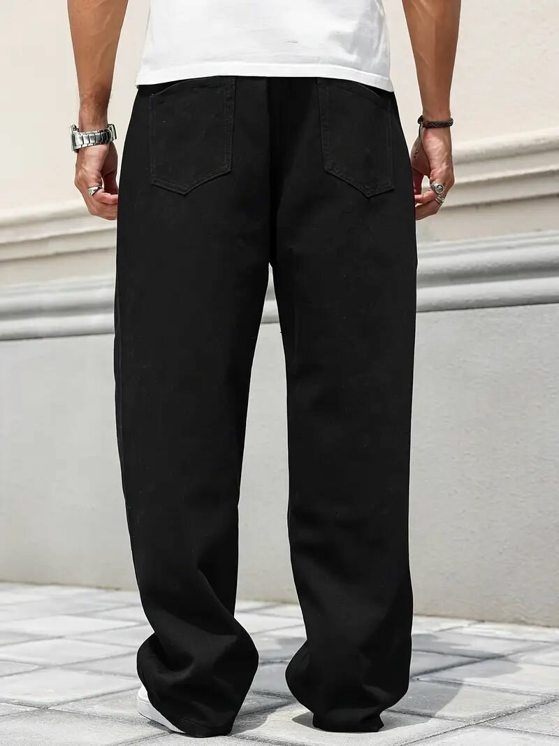 Джинсы трубы JeeJean's, размер 32, черный — фото 1