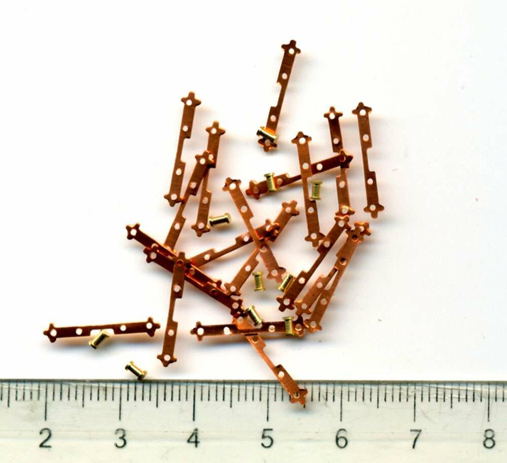 Петля для пушечного порта, медь, 7 мм, 10 пар