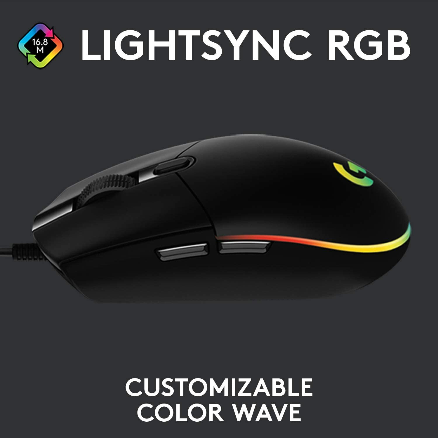 Мышь logitech G102 LIGHTSYNC Corded Gaming Mouse - BLACK - USB - EER