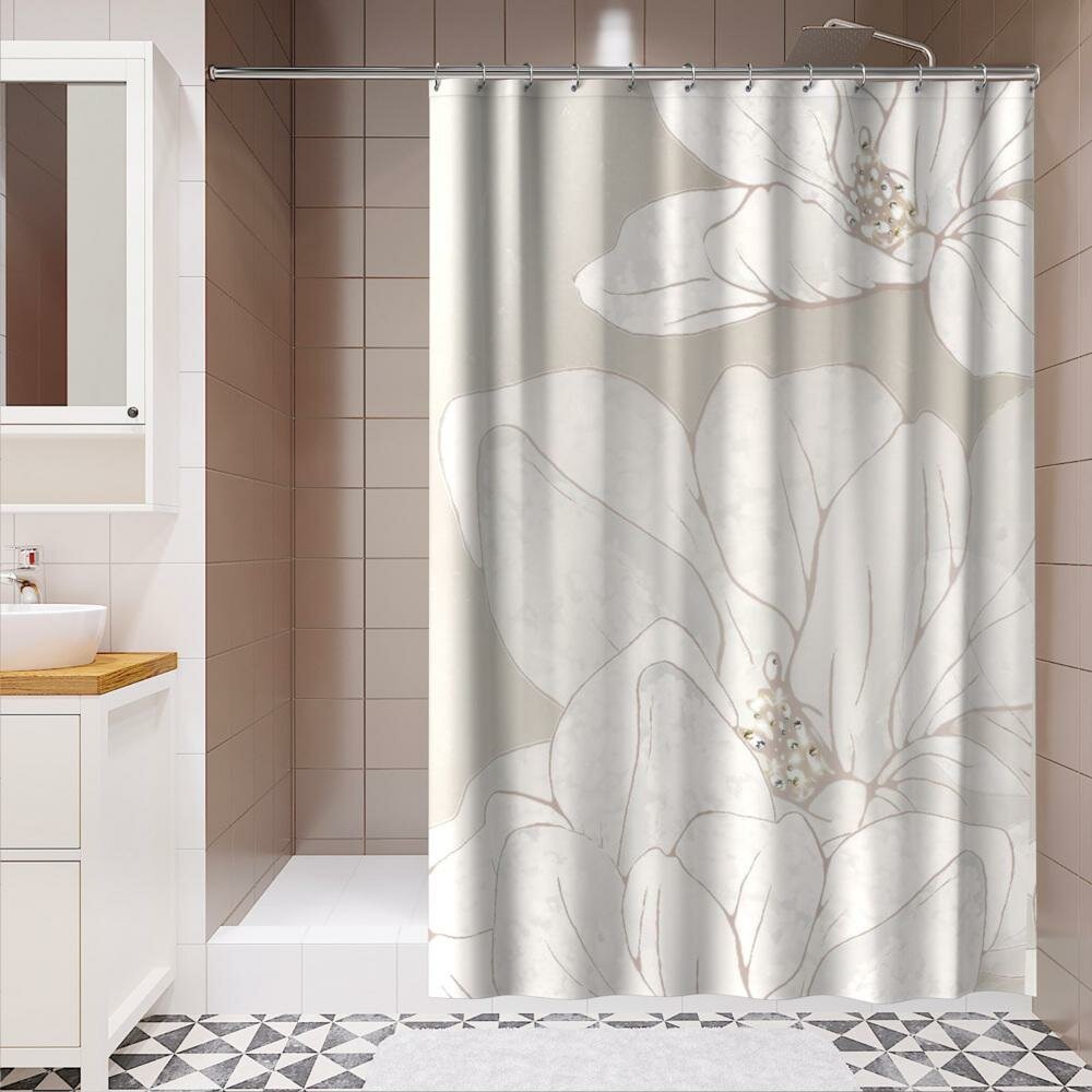 Штора для ванной Lemer Tellaro 180x200 см полиэстер цвет бежевый