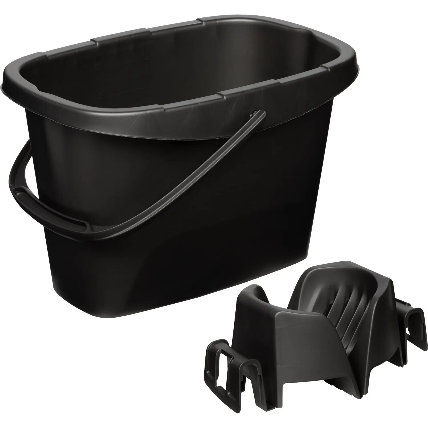 Ведро МОП c отжимом 13л Классика / Step антрацит Spin&clean — фото 1