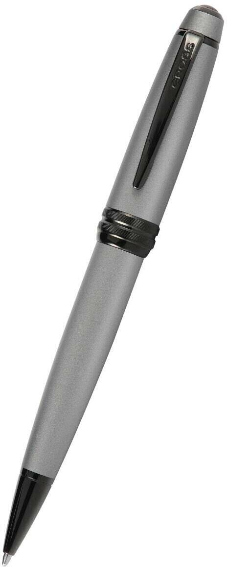 Шариковая ручка Cross Bailey Matte Grey Lacquer, латунь, покрытая серым матовым лаком