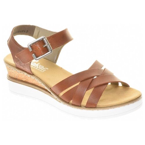 фото Босоножки rieker, размер 41, коричневый