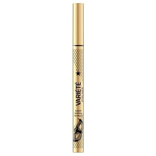 Eveline Cosmetics Подводка-фломастер для глаз Variete Waterproof eyeliner, оттенок ultra black карандаш подводка для глаз 2в1 eveline variete 10