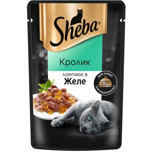 Влажный корм для кошек Sheba Pleasure, с кроликом 75 г (кусочки в желе)