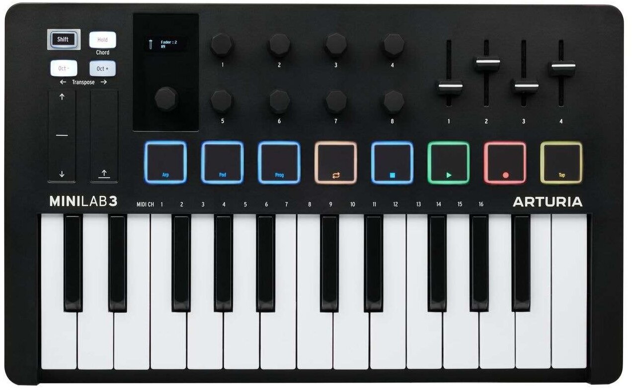 MIDI-клавиатура ARTURIA MiniLAB 3 Black Edition