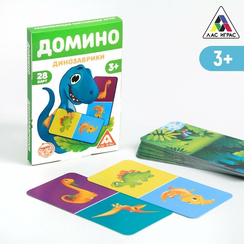 Развивающая игра Домино. Динозаврики, 3+