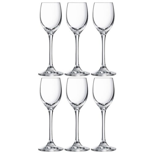 фото Набор из 6 рюмок для крепких напитков spirits 65 мл, хрустальное стекло, chef and sommelier, n8213 chef & sommelier