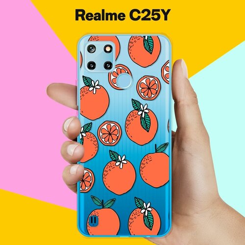 силиконовый чехол на realme c25y утки для реалми ц25 ай Силиконовый чехол на realme C25Y Апельсины / для Реалми Ц25 Ай