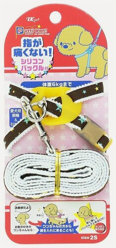 Изображение товара Шлейка с поводком Japan Premium Pet легко надеть с защитным механизмом от перекручивания из войлока для собак до 6 кг