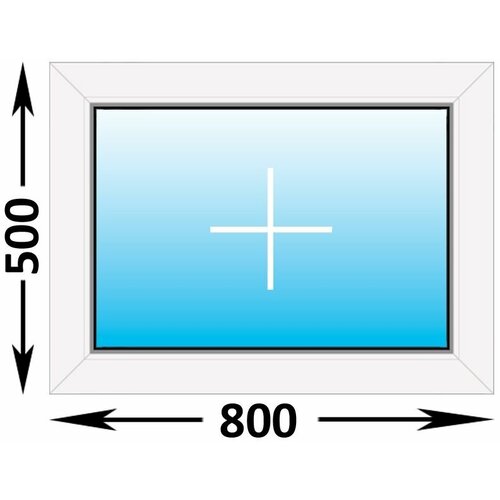 Пластиковое окно Melke глухое 800x500 (ширина Х высота) (800Х500)