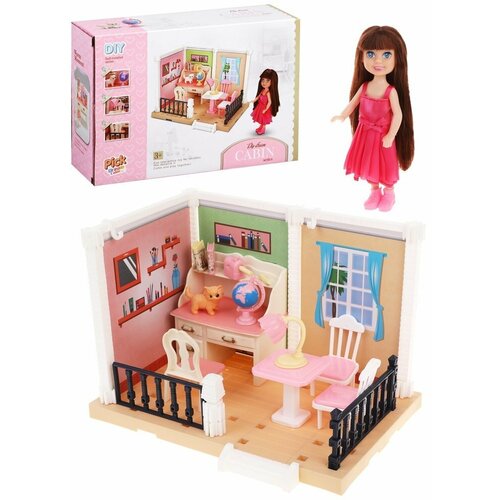 Мебель для кукол Наша Игрушка Cabin, Гостиная, 55 деталей, коробка (686-001)