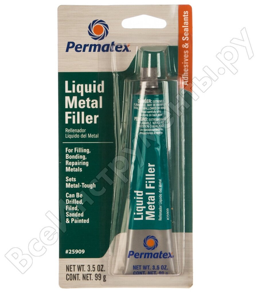 Шпатлевка Шпатлёвка-Заполнитель Жидкая Сталь Permatex Liquid Steel Filler 99 Г Permatex арт. 25909