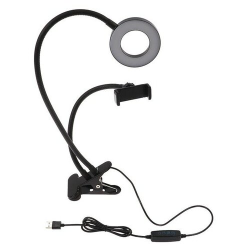 Luazon Home Светодиодная кольцевая лампа LuazON СК-001 гибкая ножка 5 Вт 12 ламп 10 режимов 93900₽