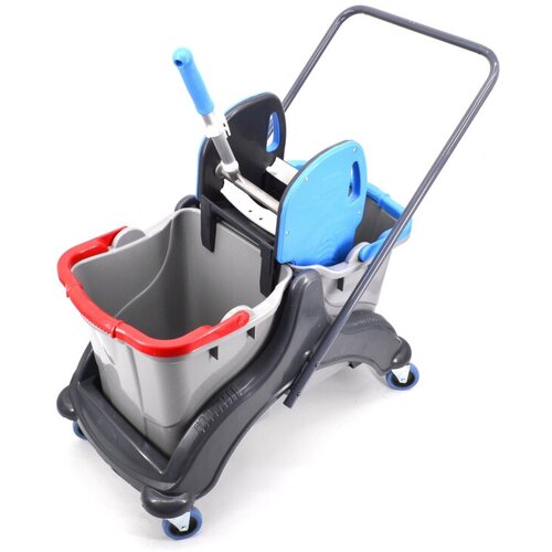 Тележка уборочная двухведерная CK750-Grey 2х25л каркас пластик серая 18719₽