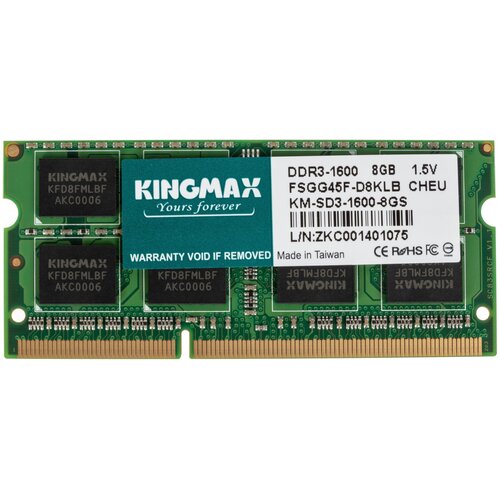 Память DDR3 8Gb 1600MHz Kingmax KM-SD3-1600-8GS RTL PC3-12800 CL11 SO-DIMM 204-pin 15В 440200₽