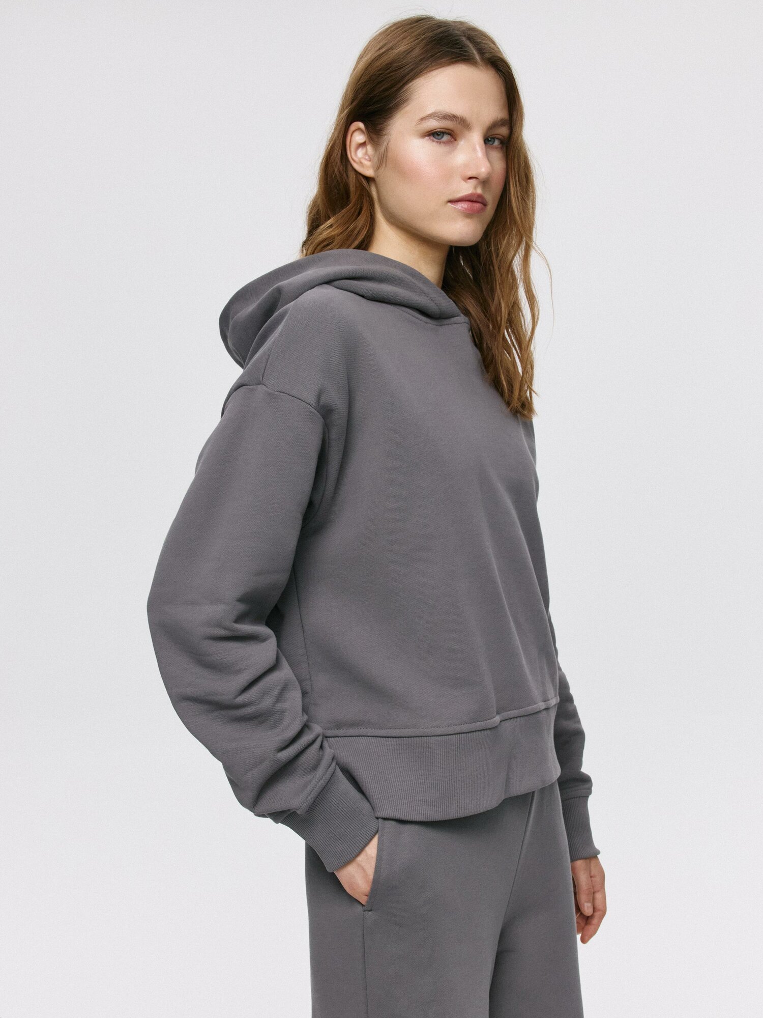 Худи Sela, размер XS INT, , темно-серый — фото 1