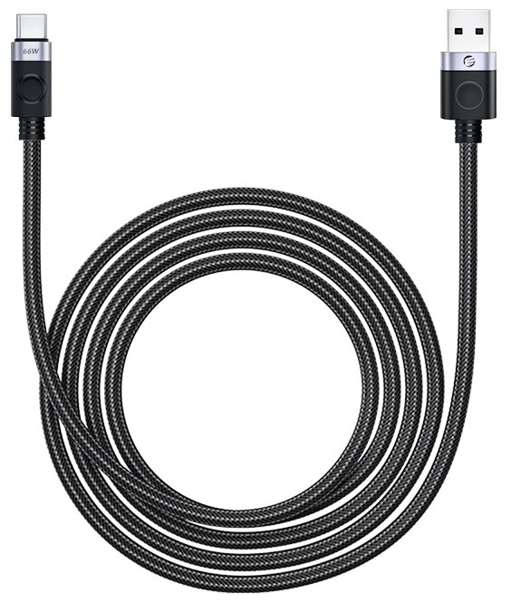 USB-Кабель, USB-A 3.0 - Type-C PD 66 Вт, 1 м, Orico A2C, черный/серебристый [ORICO-A2C-10-BK-BP] - фотография № 1