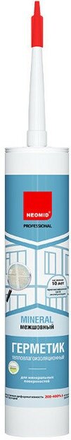 Герметик акриловый NEOMID Mineral тепловлагоизоляционный 310мл белый, арт.4607138457377