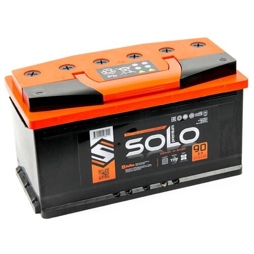 Аккумулятор 6СТ-90 Solo Premium Азия Прямая полярность 780/910A 306x175x225 SLEPA 90-3-L