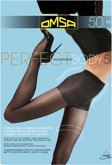 Колготки Omsa Perfect Body, 50 den, размер 2, nero