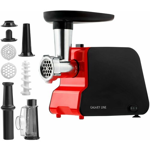 Мясорубка электрическая Galaxy LINE GL2418 красная мощность 2000 Вт 685600₽