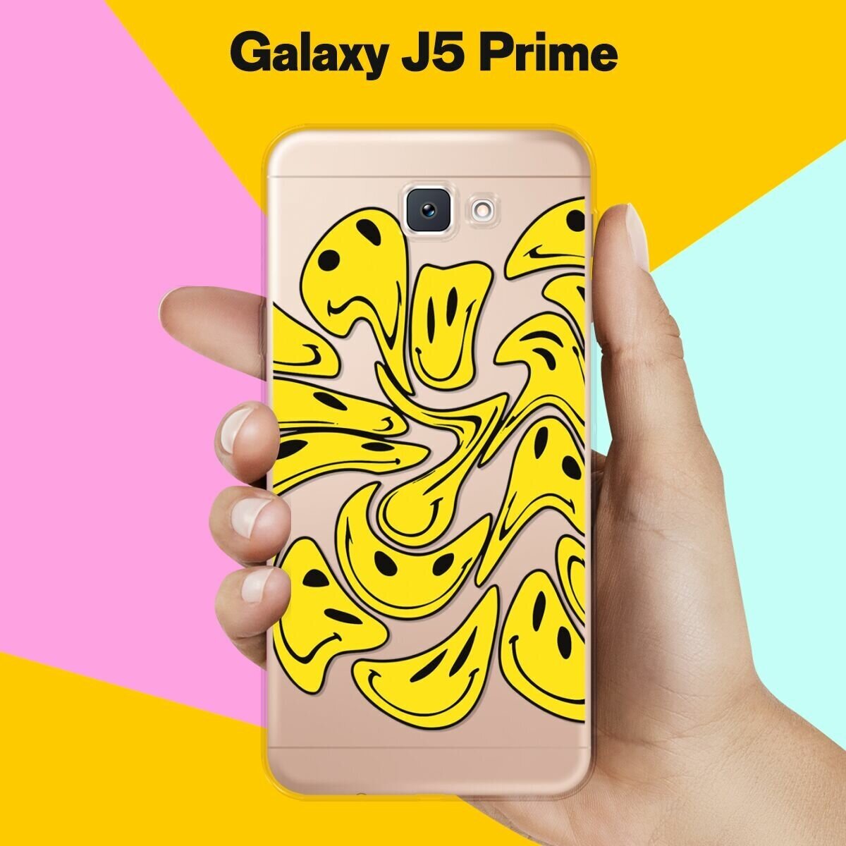 Силиконовый чехол на Samsung Galaxy J6+ Смайлы / для Самсунг Галакси Джей 6 Плюс 2018
