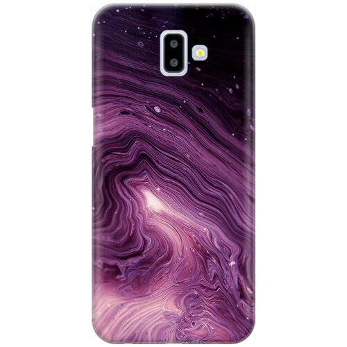 фото Re:pa накладка transparent для samsung galaxy j6+ 2018 с принтом "бело-фиолетовые краски"