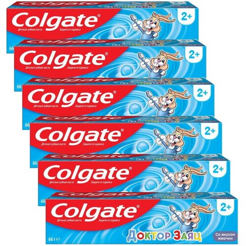 Зубная паста Colgate Детская Доктор Заяц со вкусом жвачки 50 мл. х 6 шт.