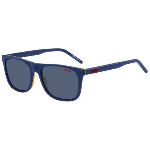 Солнцезащитные очки HUGO, вайфареры, оправа: пластик, для мужчин, голубой