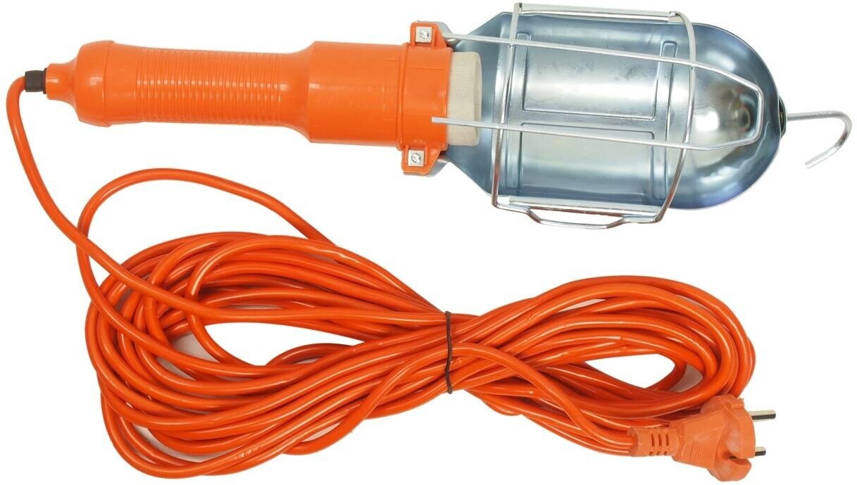 Лампа переносная 60W 220V провод 10м
