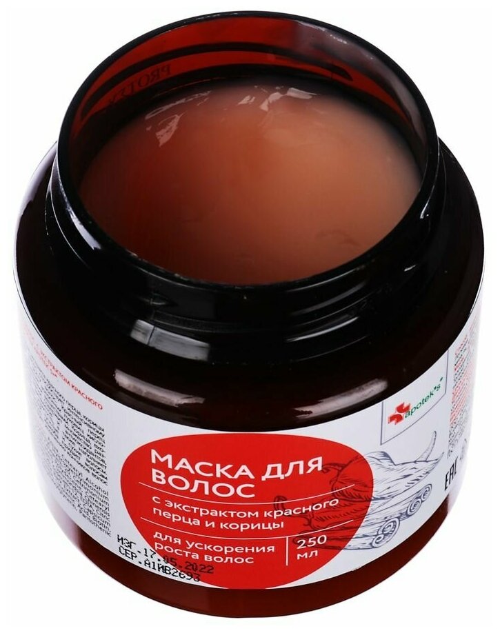 Маска для волос Apotek's с экстрактом красного перца и корицы 250мл МИРРОЛЛА - фото №7