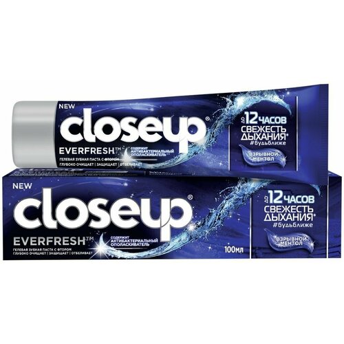 Зубная паста CLOSEUP Everfresh Взрывной ментол с антибактериальным ополаскивателем, 100 мл - 3 шт.