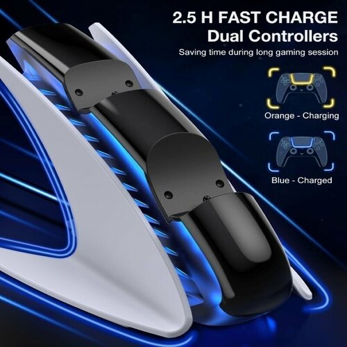 Зарядное устройство с двумя контроллерами для PS5 зарядная док-станция для джойстиков Playstation 5 Dualsense 249000₽