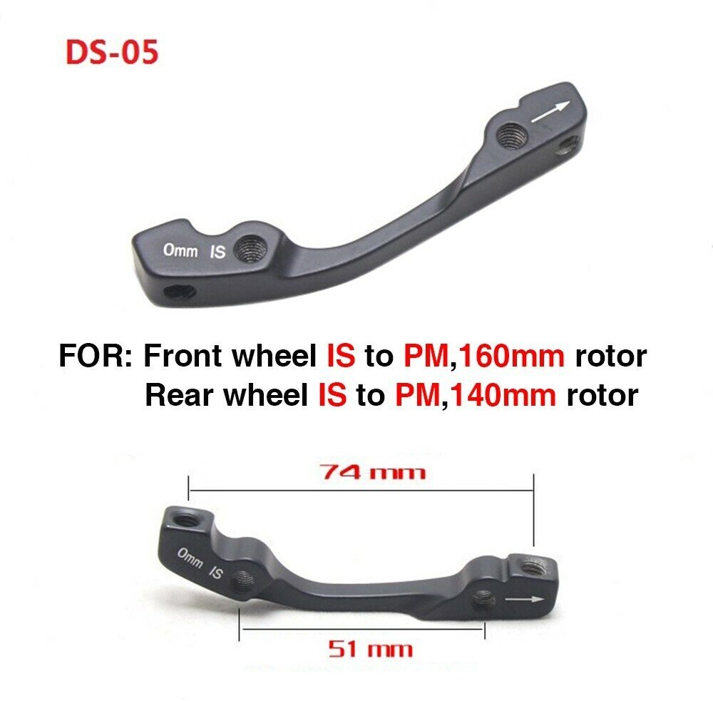 Адаптеры для дисковых тормозов IS/PM TO PM (DS05, для переднего на 160, для заднего на 140