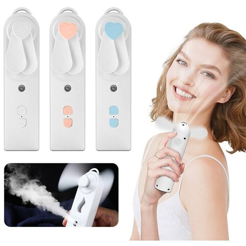 Мини вентилятор с эффектом увлажнения для лица и тела - ультразвуковой Охлаждающий увлажнитель белый 39500₽