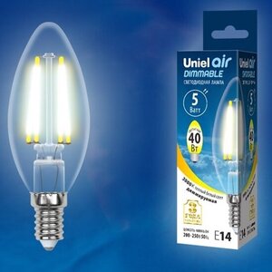 Светодиодная лампа Uniel LED-C35-5W/WW/E14/CL/DIM GLA01TR 3000K