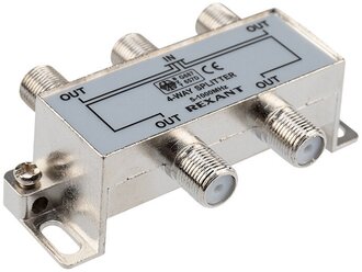 Антенный сплиттер/делитель ТВ-сигнала REXANT на 4 выхода под F-разъемы, 5-1000 МГц
