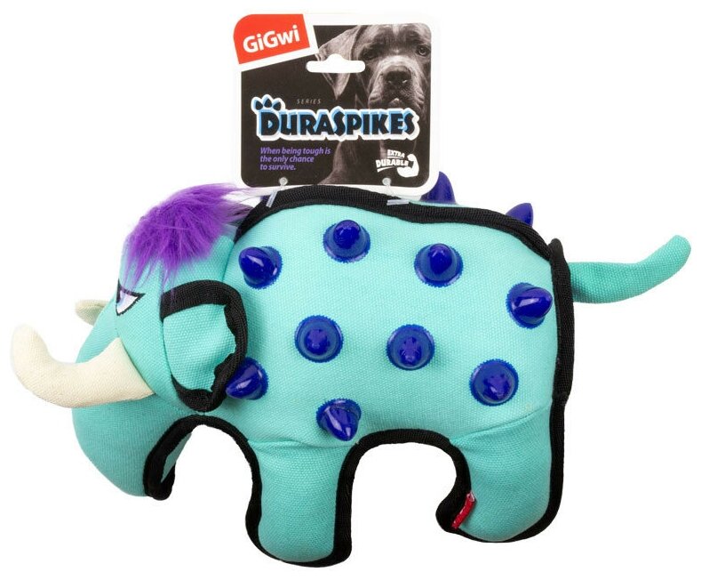 GiGwi DURASPIKES игрушка для собак Мамонт, 33 см