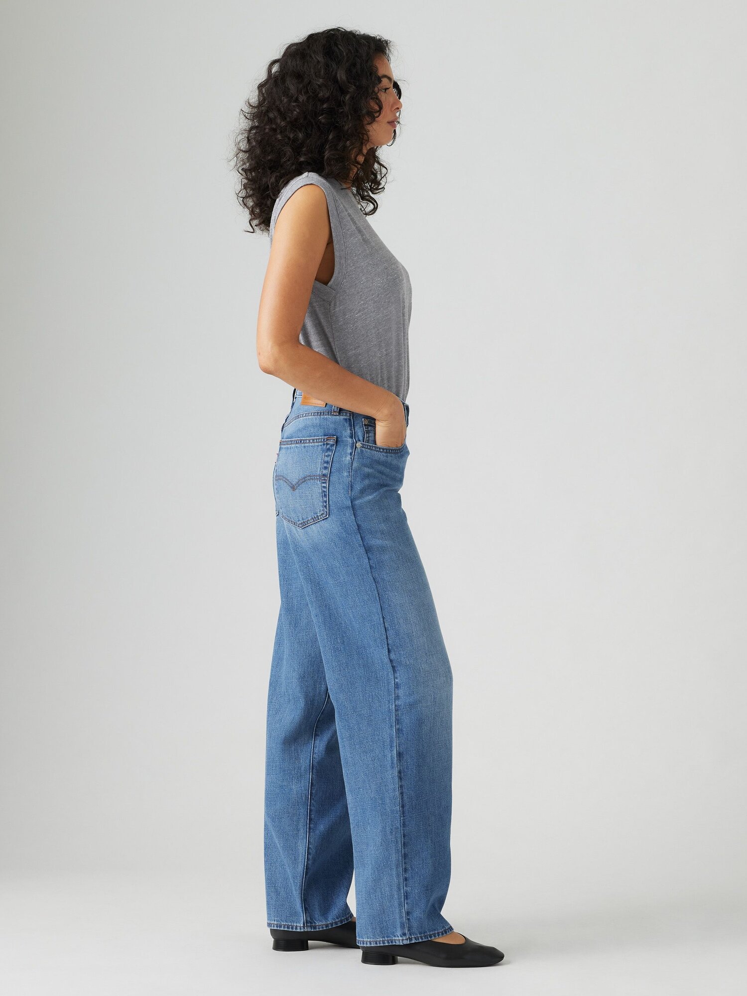 Джинсы бойфренды Levi's Baggy Dad, размер 30/30 JEAN, голубoй — фото 1