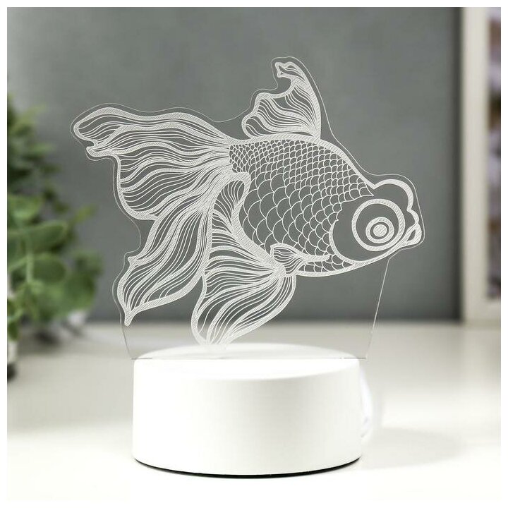 RISALUX Светильник "Рыбка" LED RGB от сети 9,5х15х16,5 см - фотография № 2