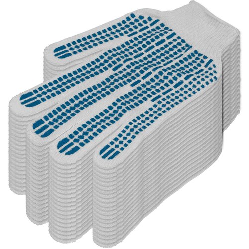 Перчатки х/б с ПВХ, протектор 35 г, 10 кл, 10 пар в упаковке Россия -