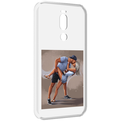 Чехол MyPads девушка с парнем танцуют женский для Meizu X8 задняя-панель-накладка-бампер