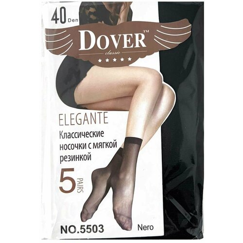 Носки Dover, 40 den, 5 пар, размер 8/9,5, черный носки dover 40 den 5 пар 5 уп размер универсальный бежевый