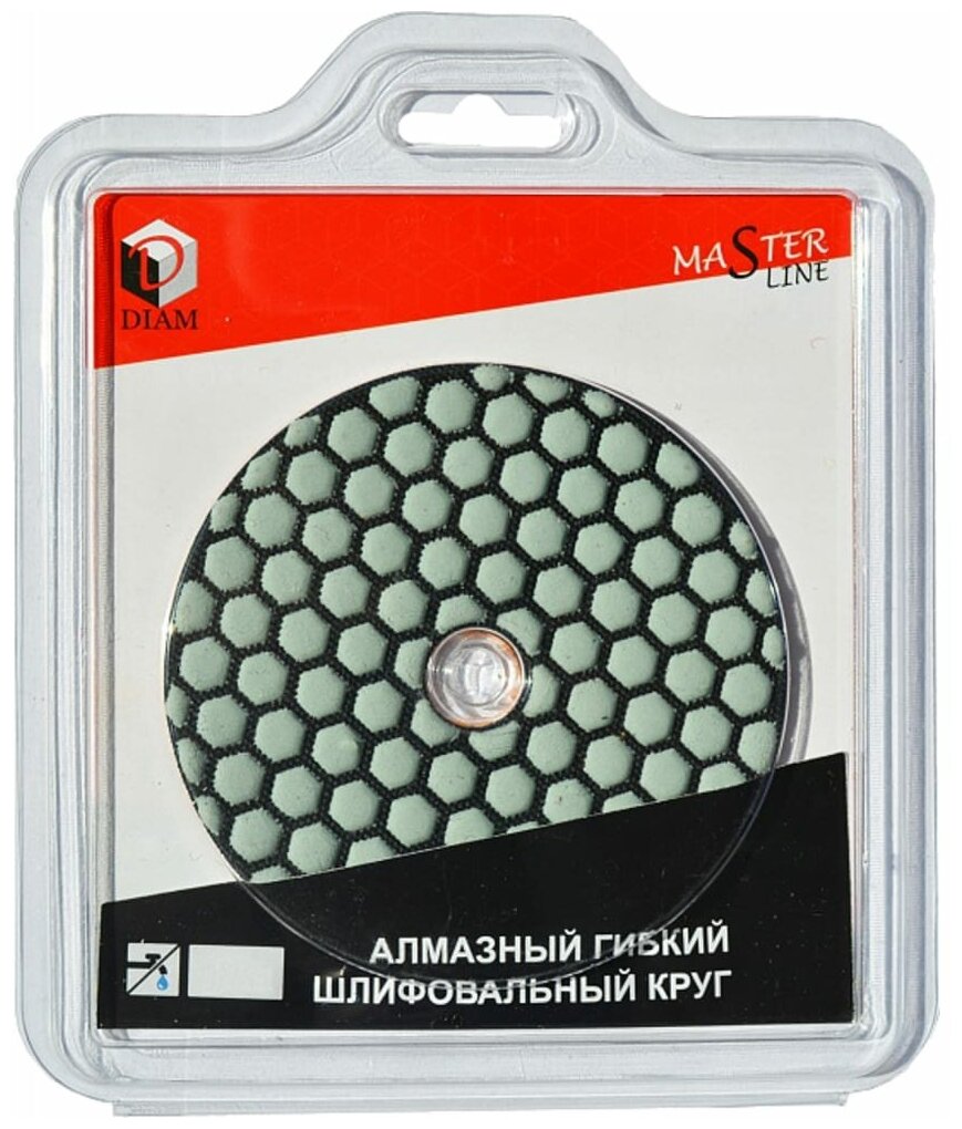 Круг алмазный шлифовальный гибкий DIAM АГШК 100х20 BUFF Master Line (сухая) 000572