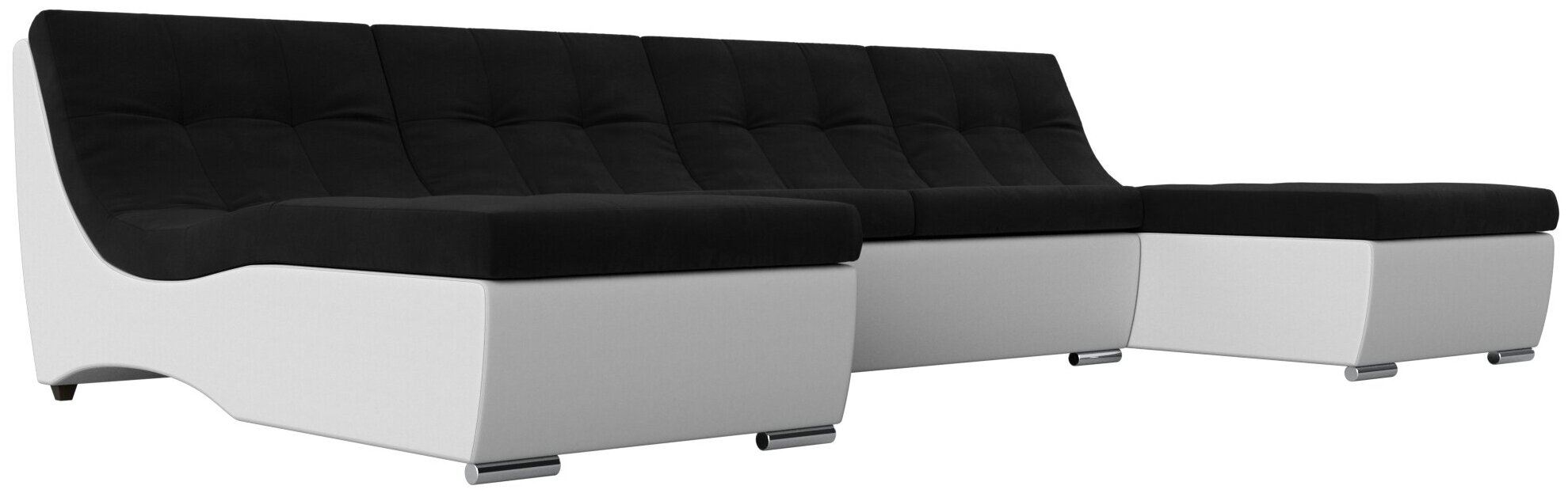 П-образный модульный диван Монреаль, Микровельвет, Модель 111565