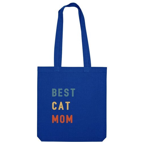 Сумка шоппер Us Basic, синий мужская футболка best cat mom 2xl черный